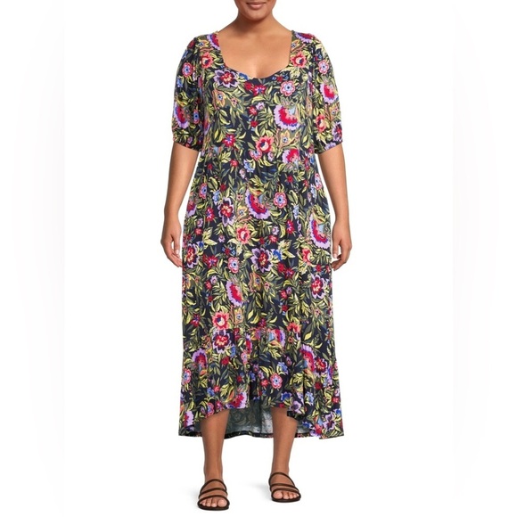 tera & sky Dresses & Skirts - Terra & Sky Women's Plus Size Tiered Maxi Dress size 14W